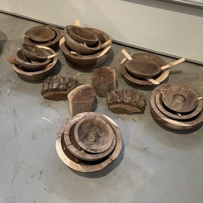 Black Walnut Rough Turned Bowl Sets<font face="calibri"></font>